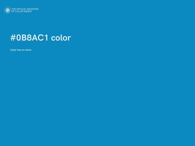 #0B8AC1 color image