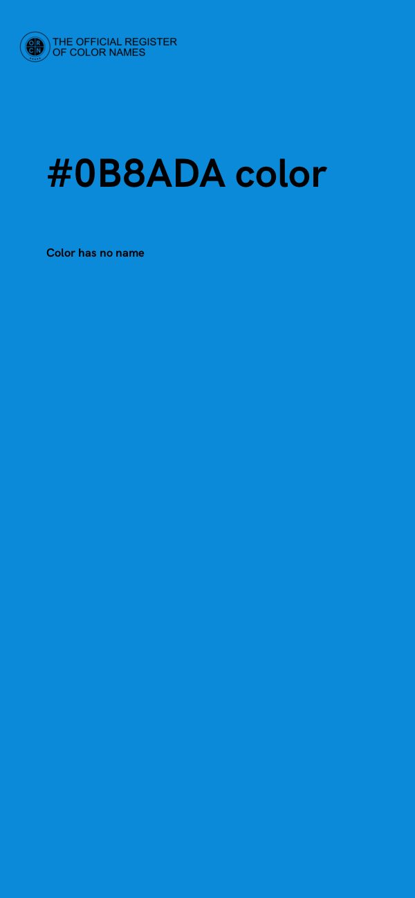 #0B8ADA color image