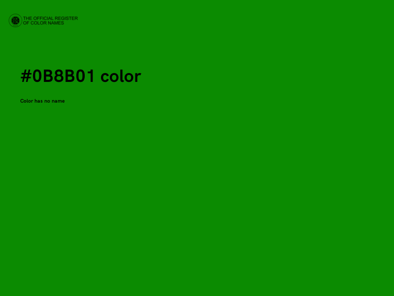 #0B8B01 color image