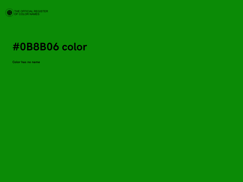 #0B8B06 color image