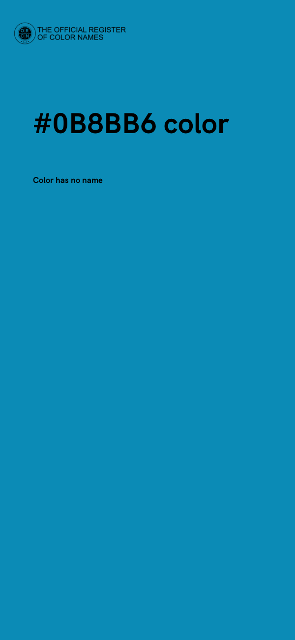 #0B8BB6 color image