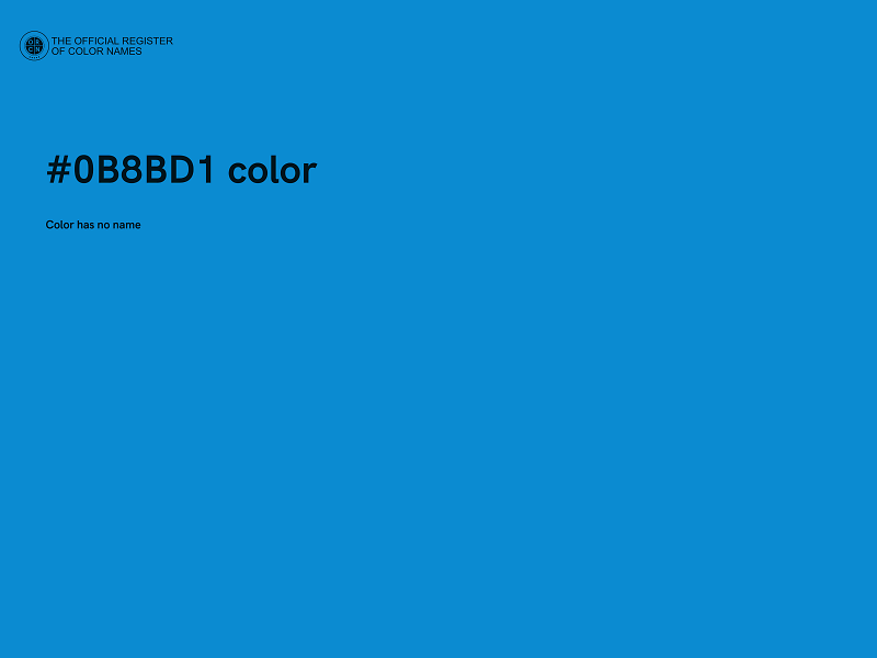 #0B8BD1 color image