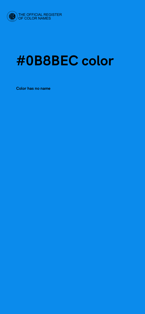 #0B8BEC color image