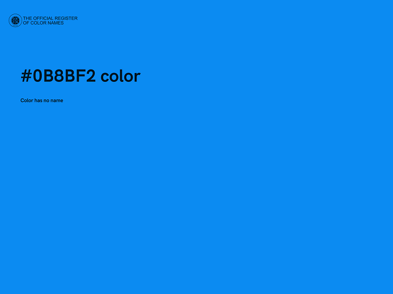 #0B8BF2 color image