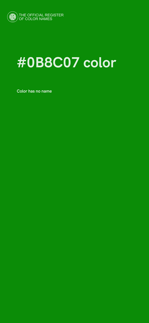 #0B8C07 color image