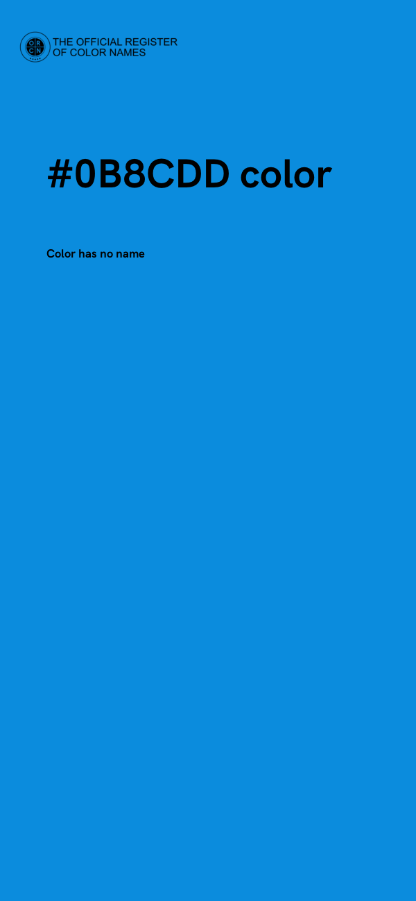 #0B8CDD color image