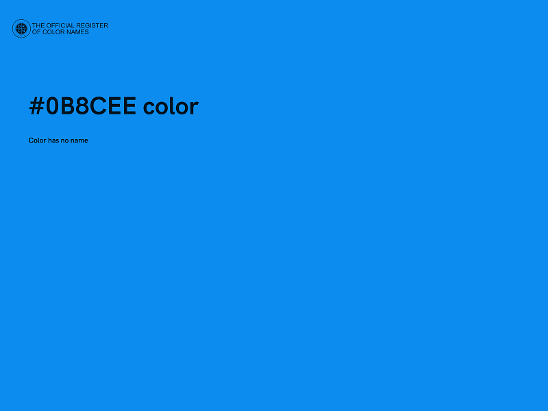 #0B8CEE color image