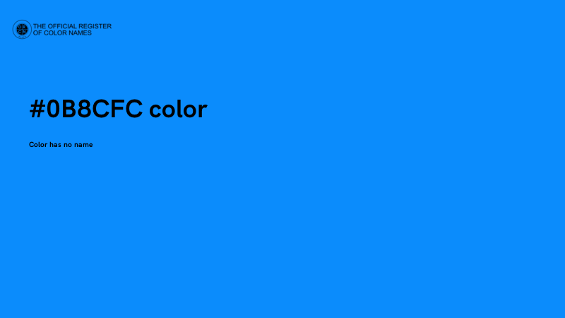 #0B8CFC color image