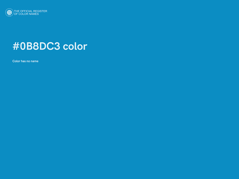 #0B8DC3 color image