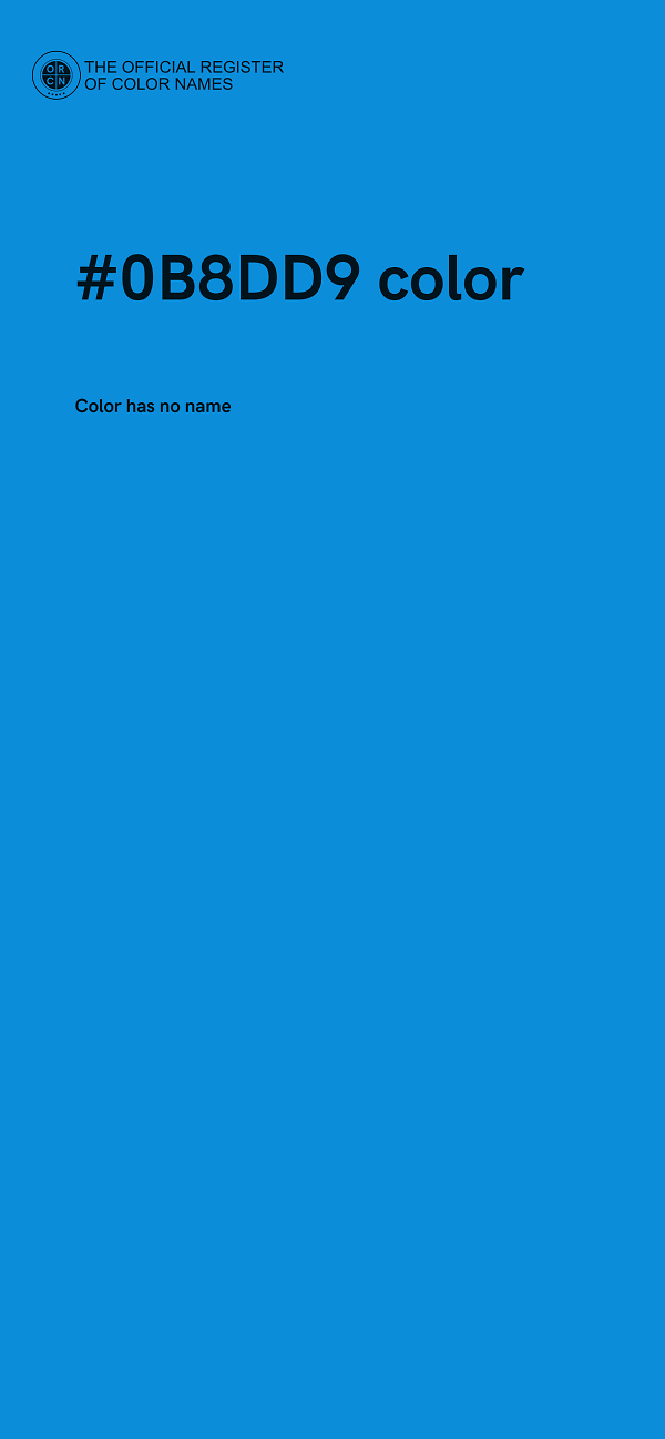 #0B8DD9 color image