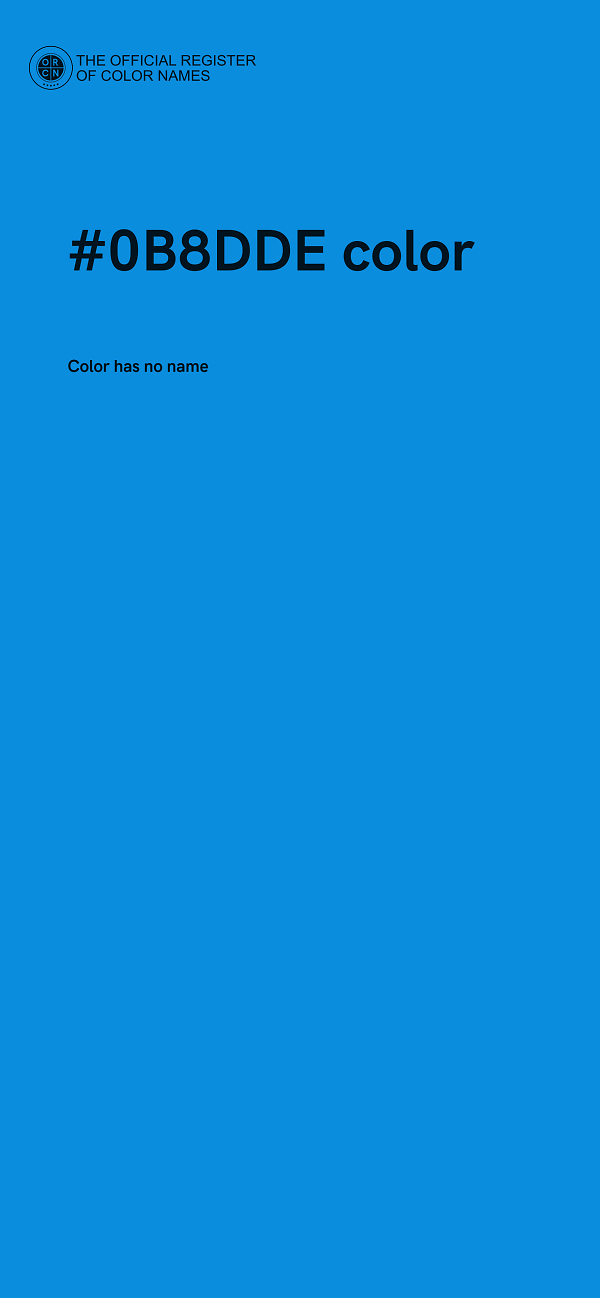 #0B8DDE color image