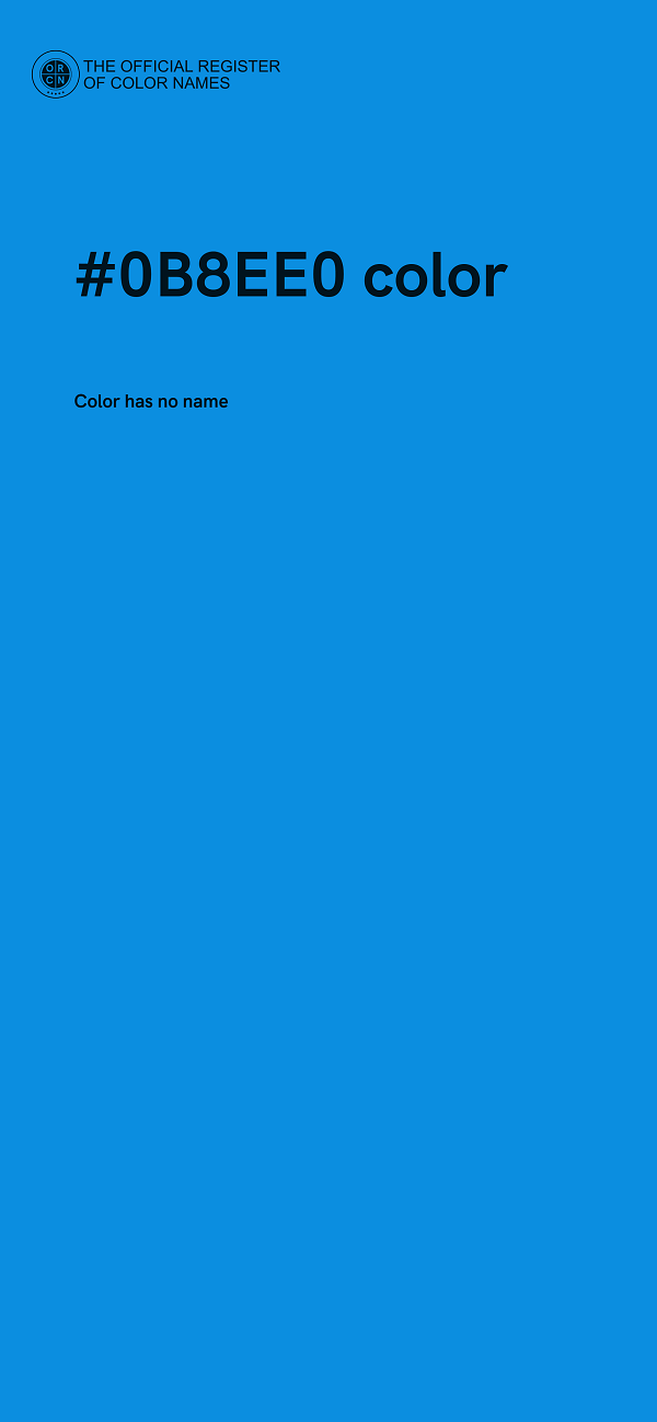 #0B8EE0 color image