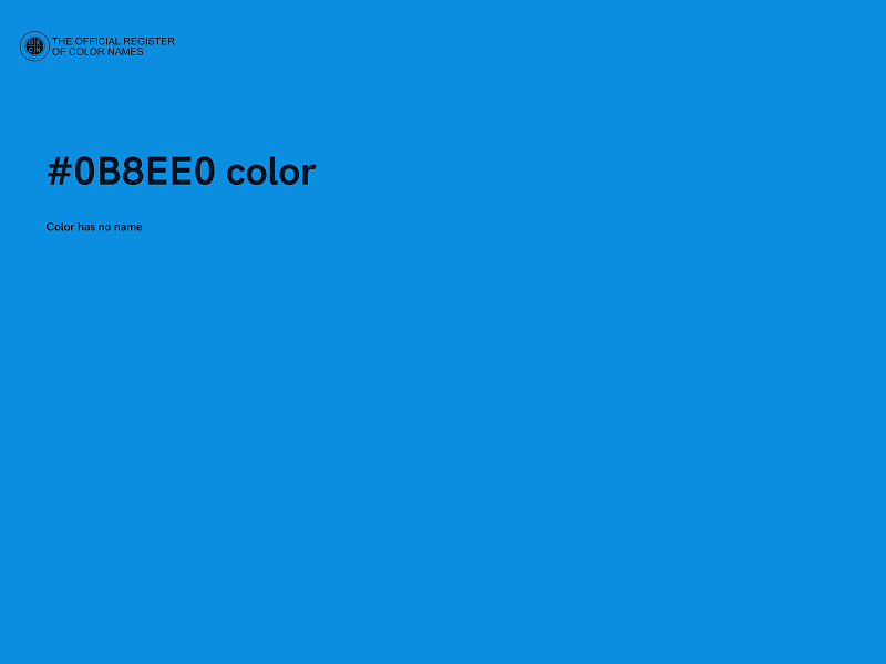 #0B8EE0 color image