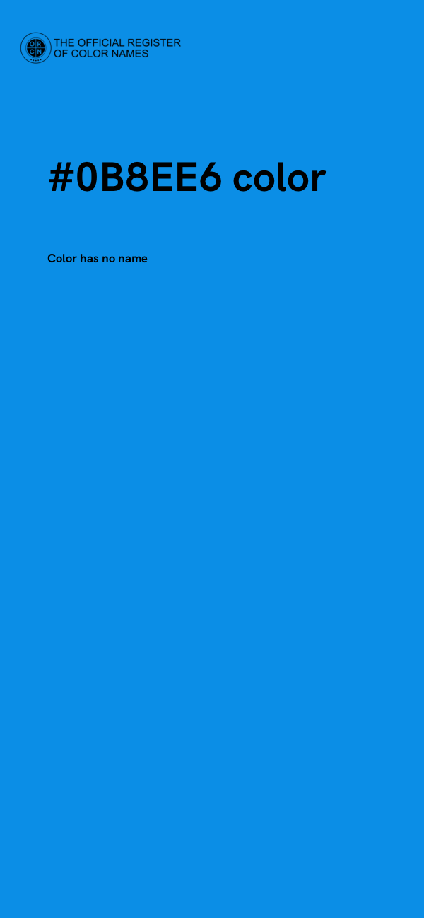 #0B8EE6 color image