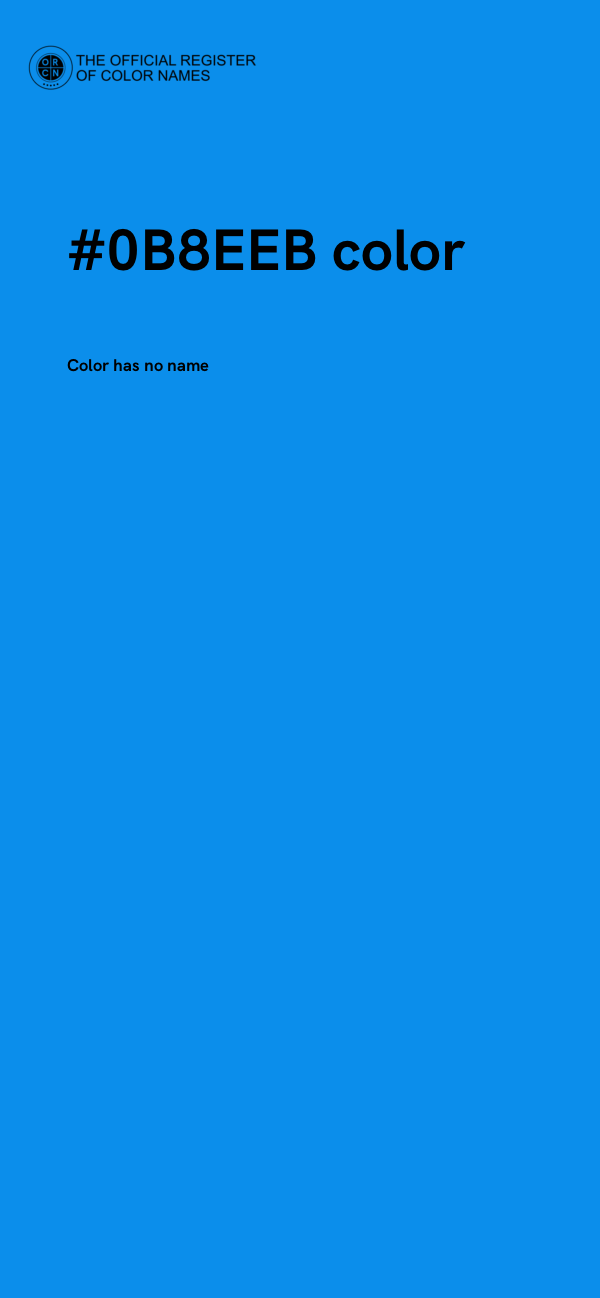 #0B8EEB color image