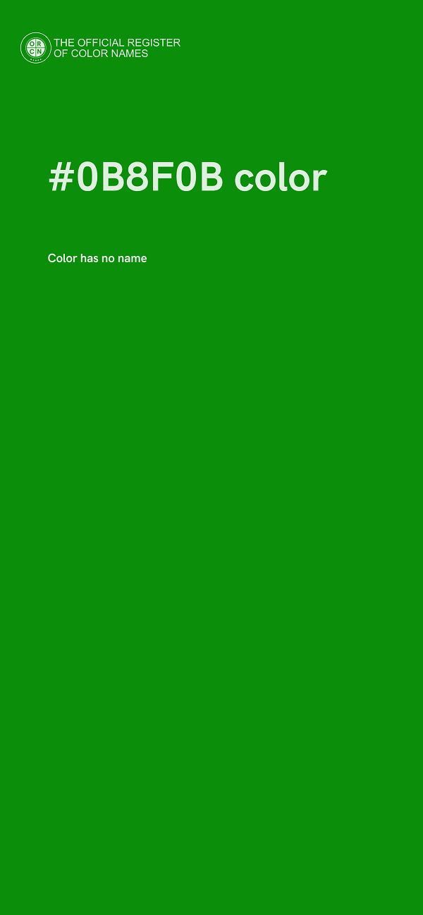 #0B8F0B color image