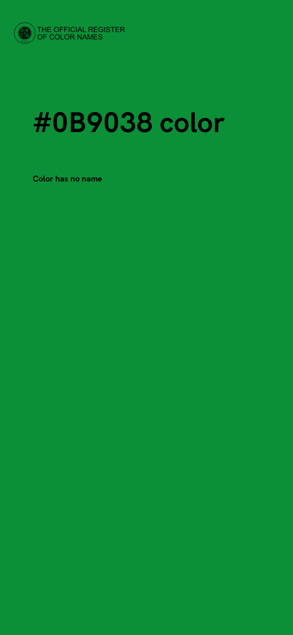 #0B9038 color image