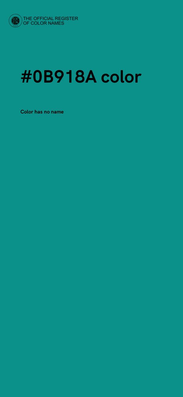 #0B918A color image