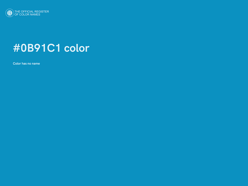 #0B91C1 color image