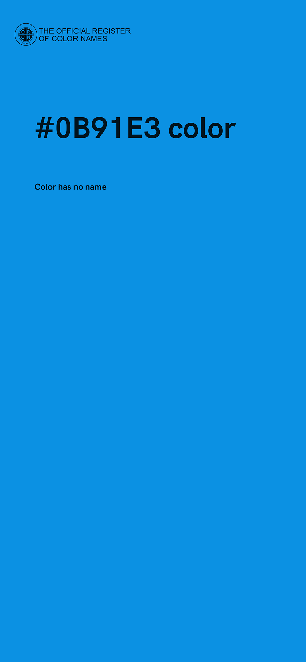 #0B91E3 color image