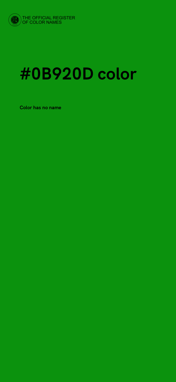 #0B920D color image