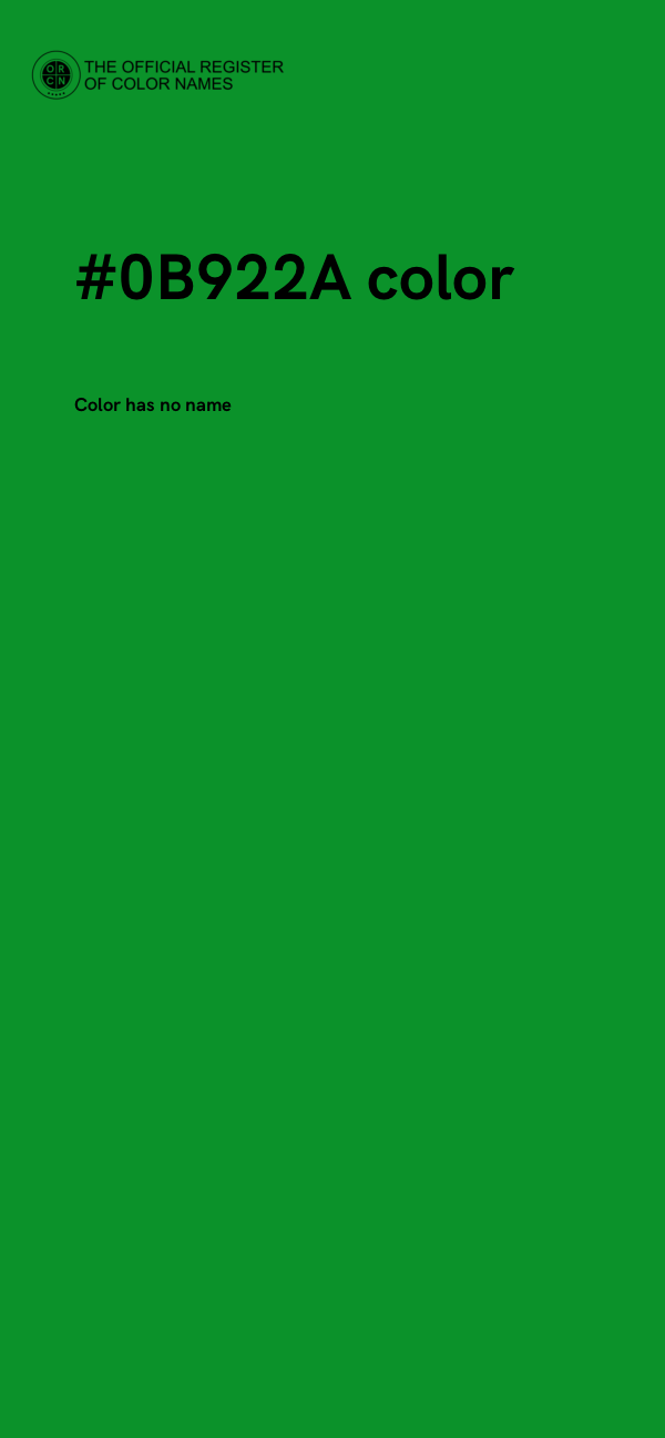#0B922A color image