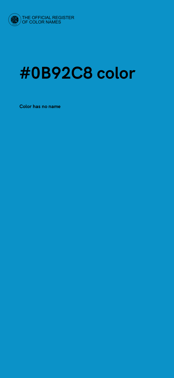 #0B92C8 color image