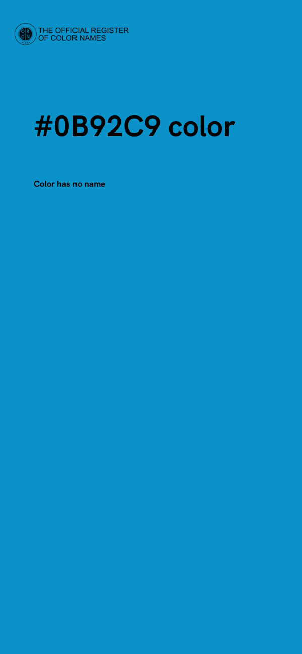 #0B92C9 color image