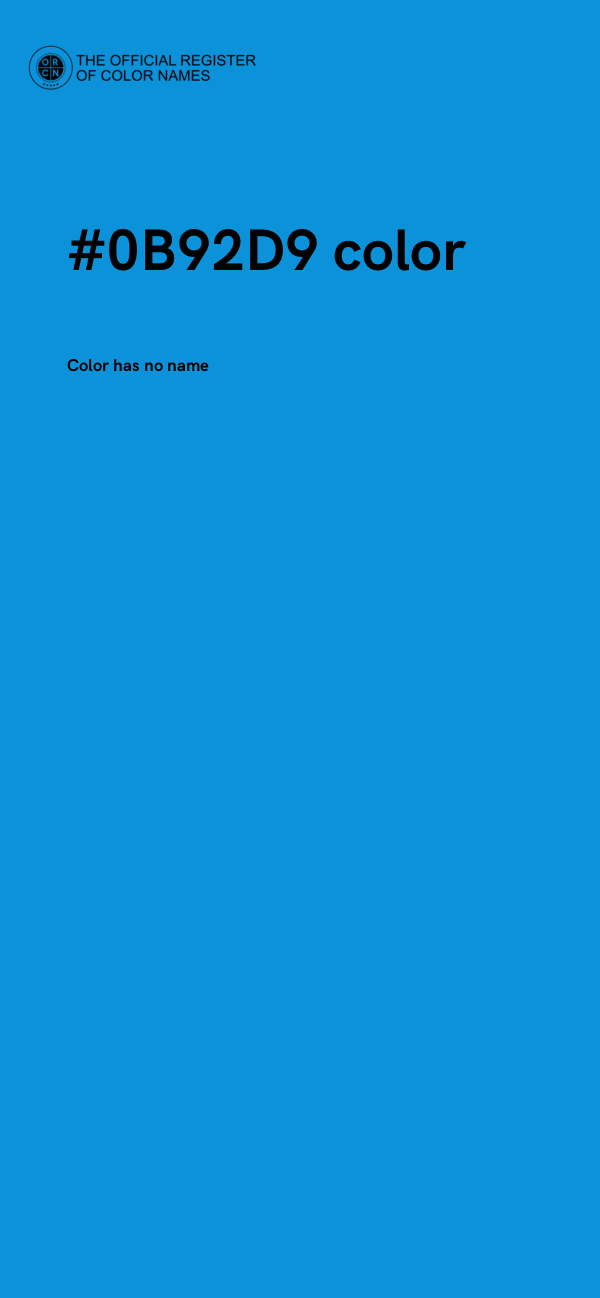 #0B92D9 color image