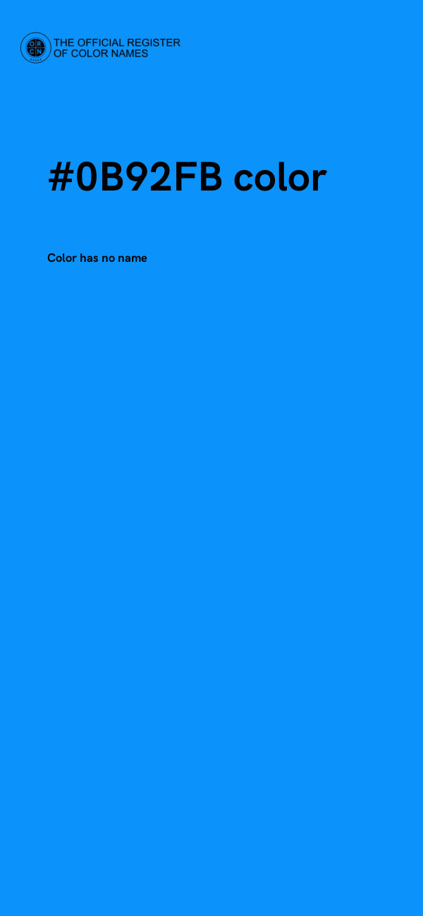 #0B92FB color image