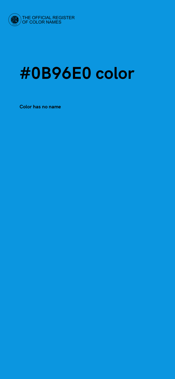 #0B96E0 color image