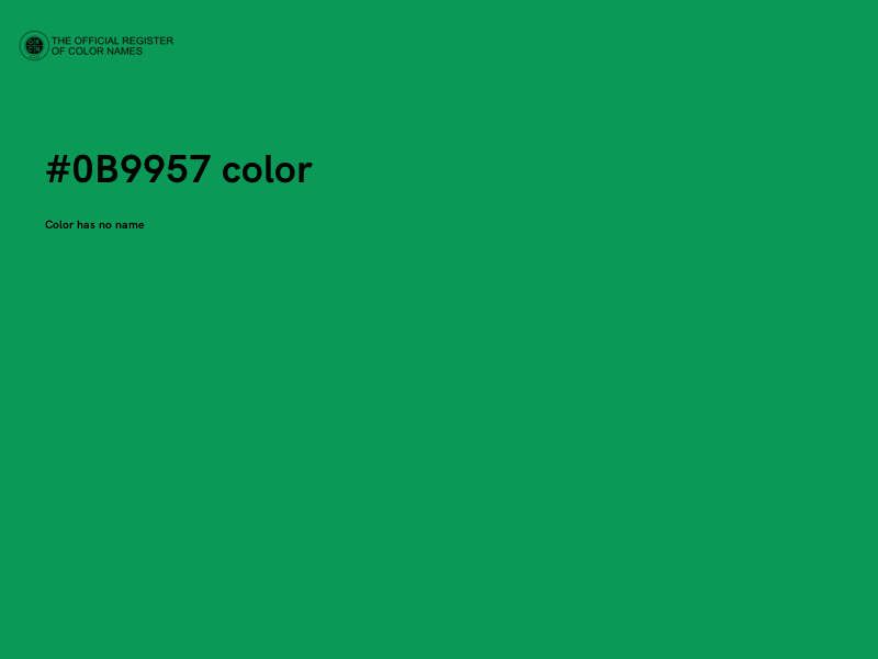 #0B9957 color image