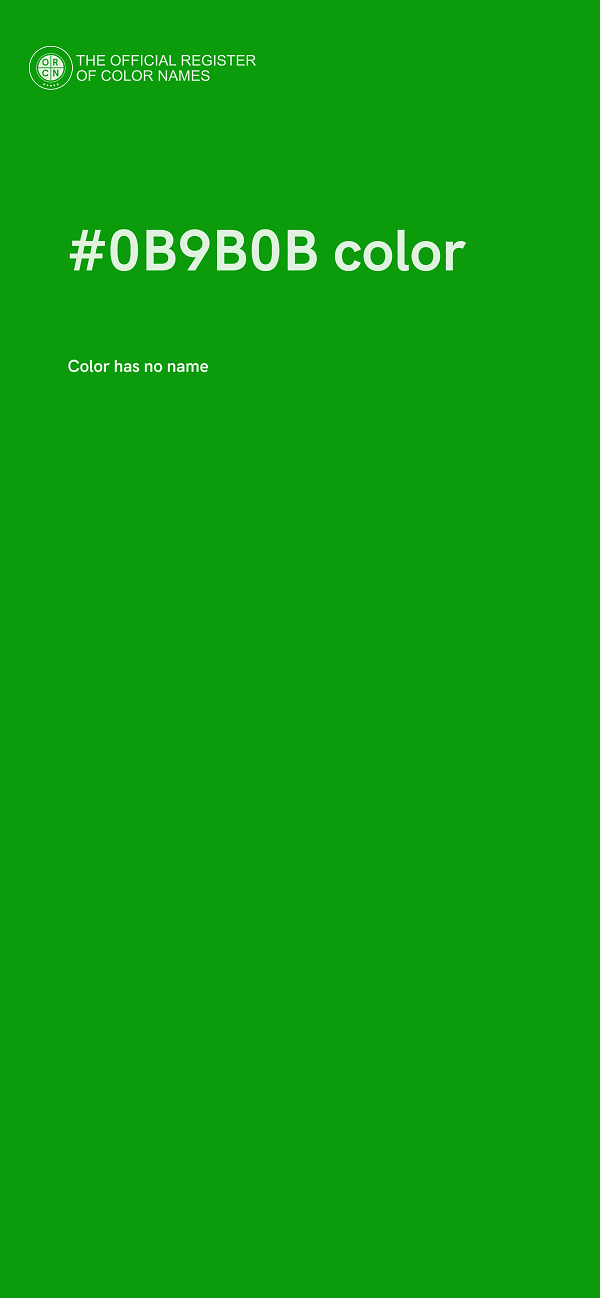 #0B9B0B color image