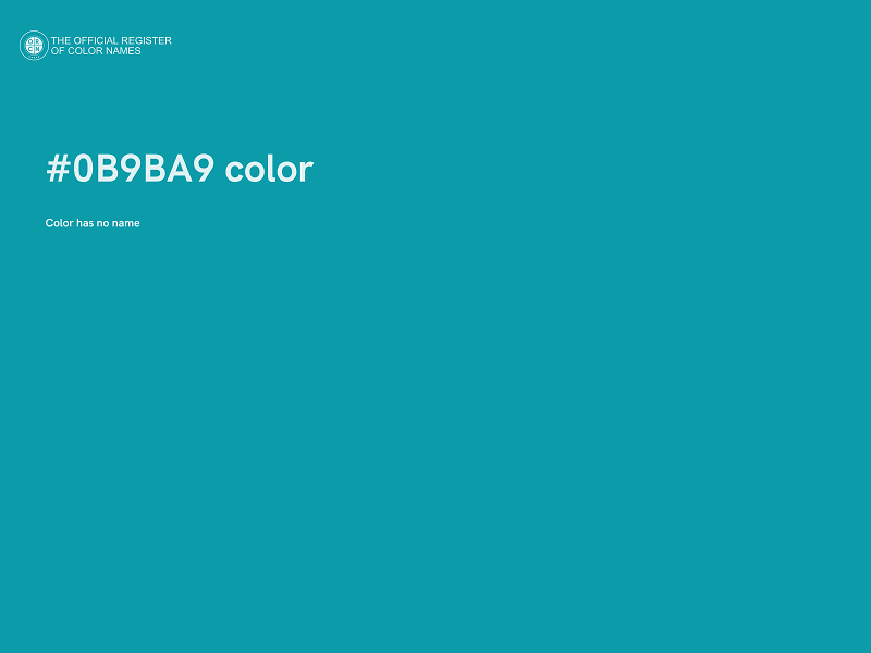 #0B9BA9 color image