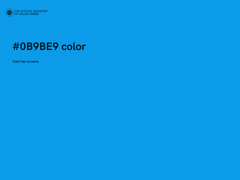 #0B9BE9 color image