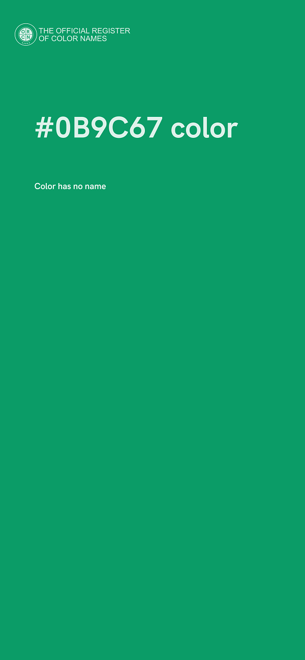 #0B9C67 color image