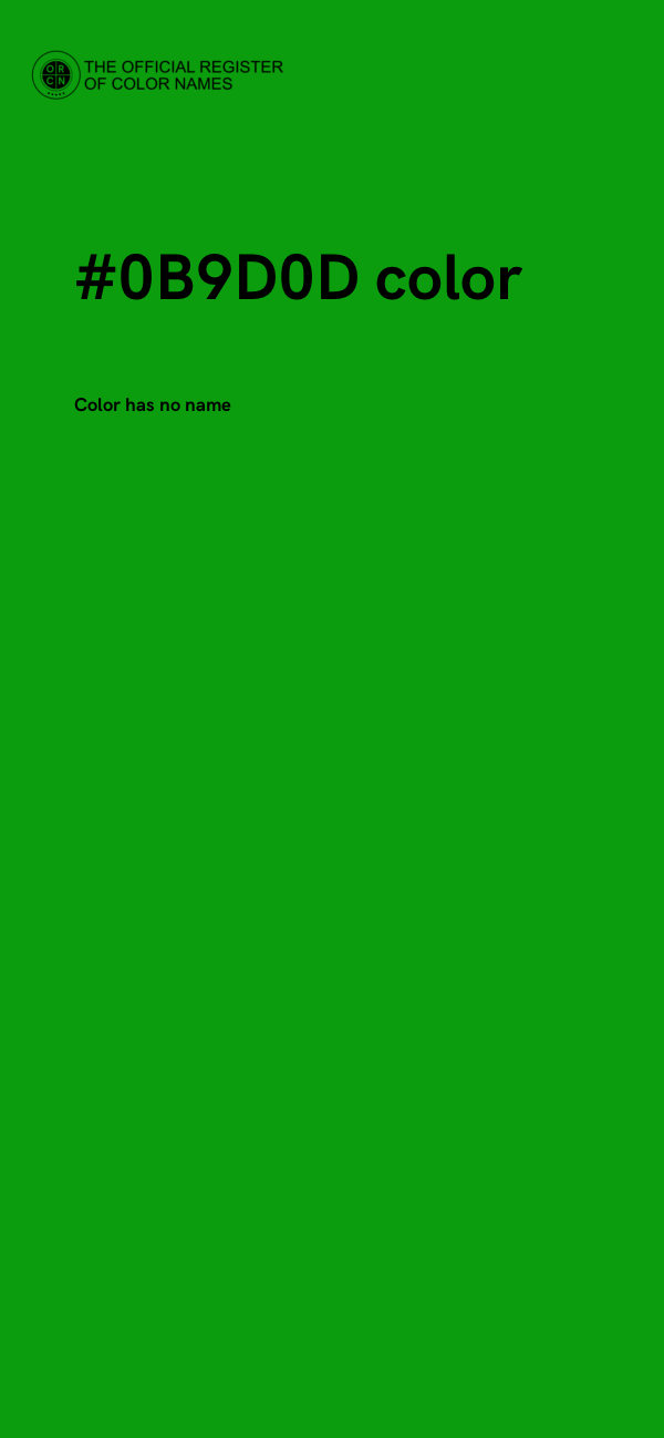 #0B9D0D color image