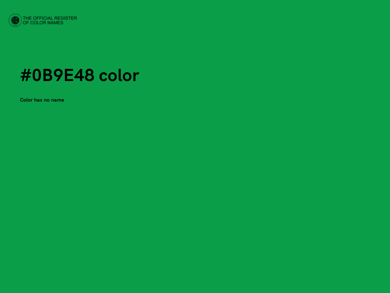#0B9E48 color image