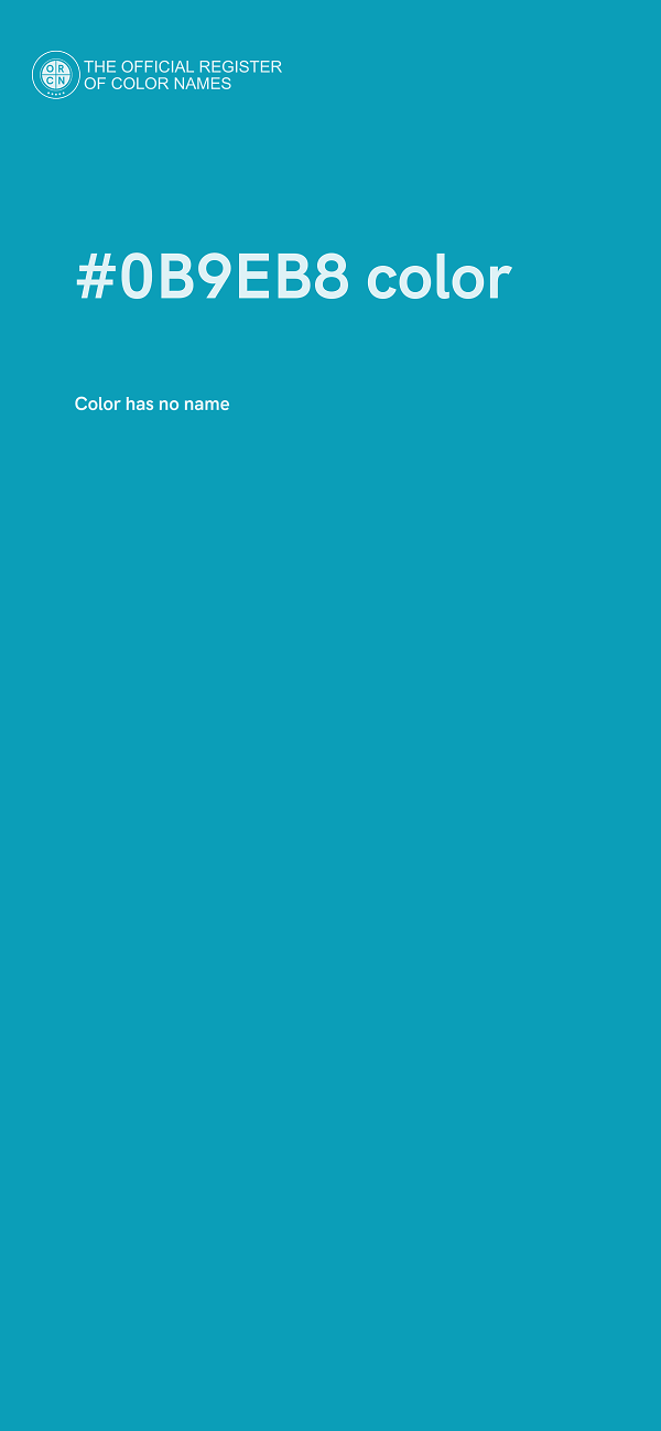 #0B9EB8 color image