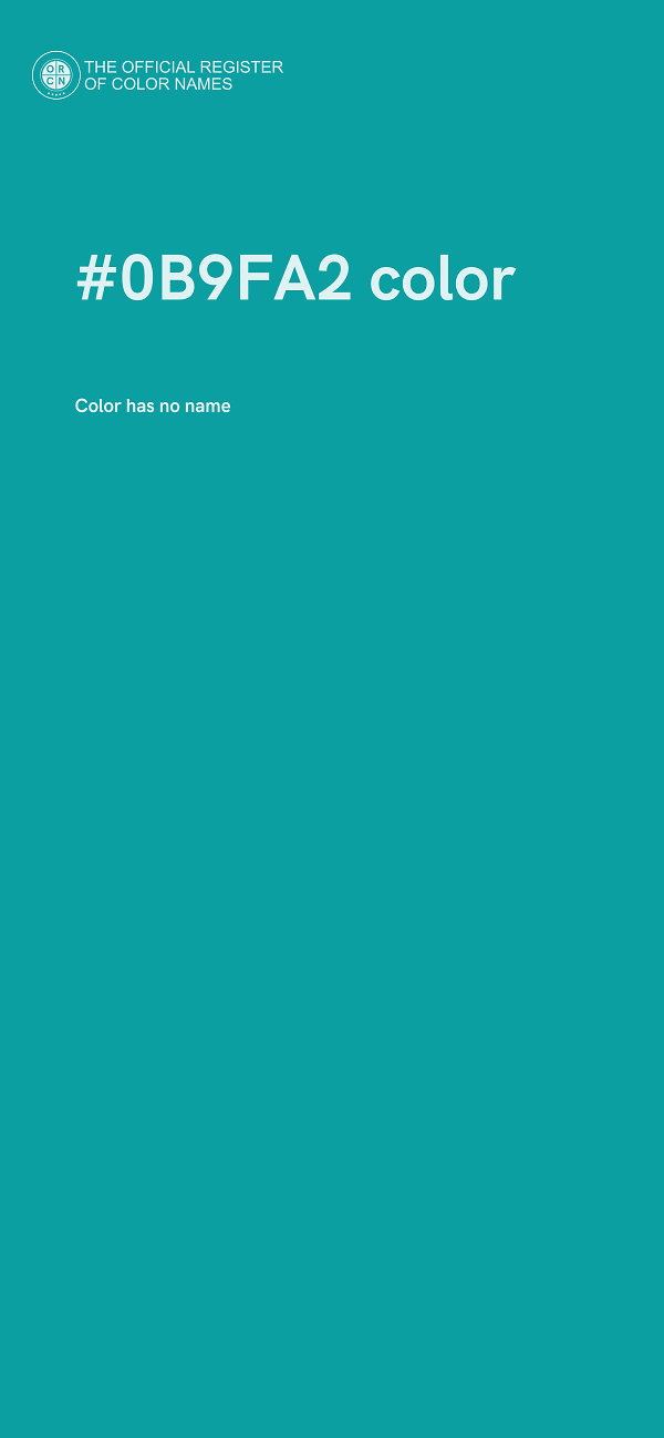 #0B9FA2 color image
