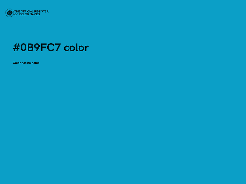 #0B9FC7 color image