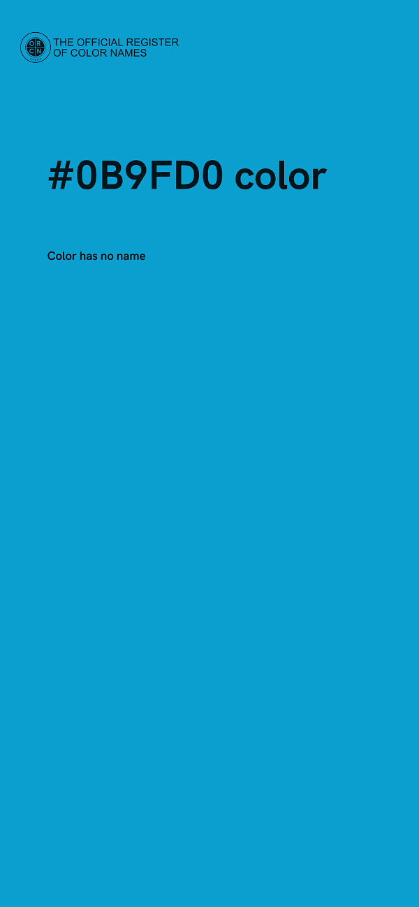 #0B9FD0 color image