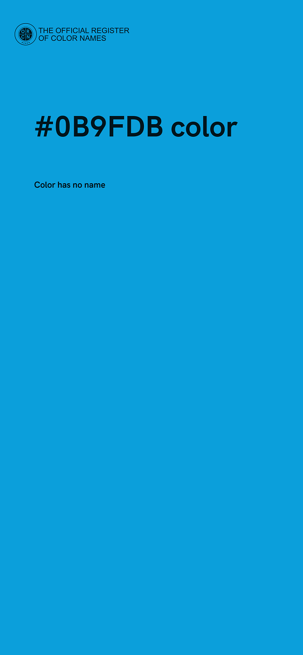 #0B9FDB color image