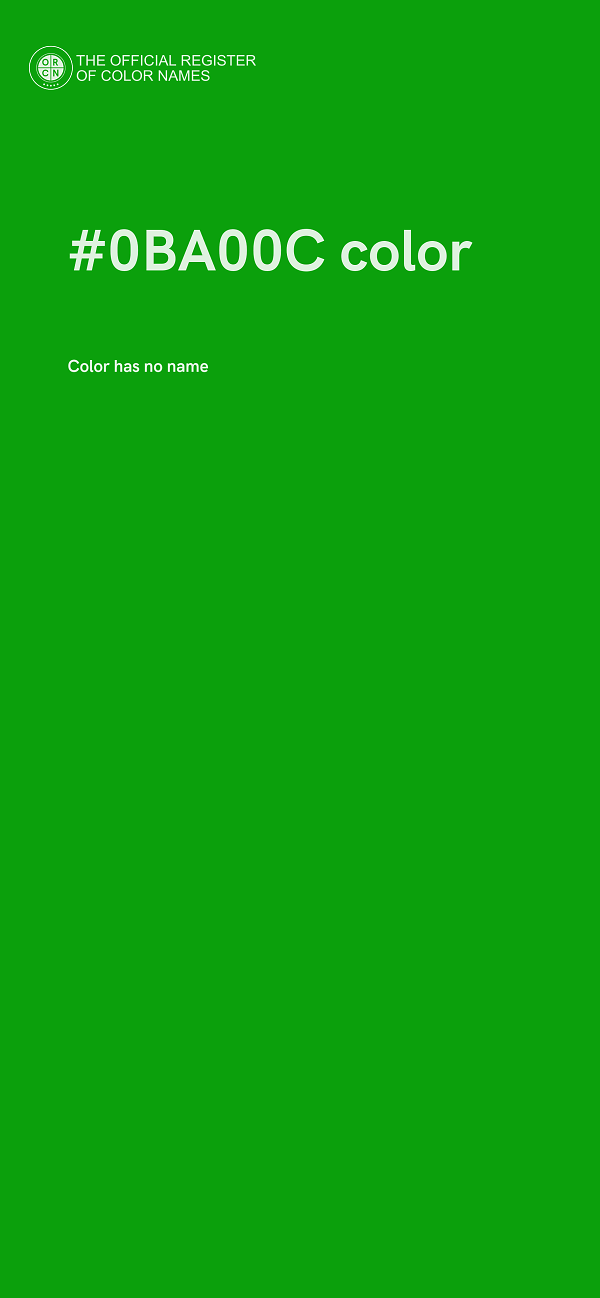 #0BA00C color image