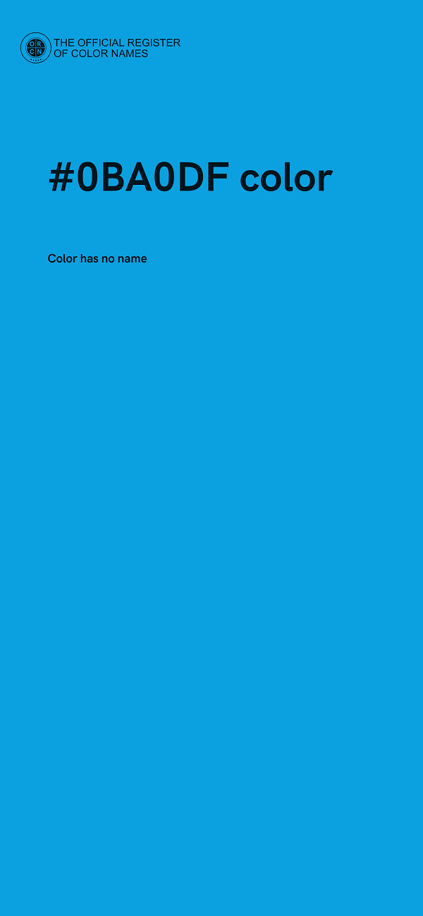 #0BA0DF color image