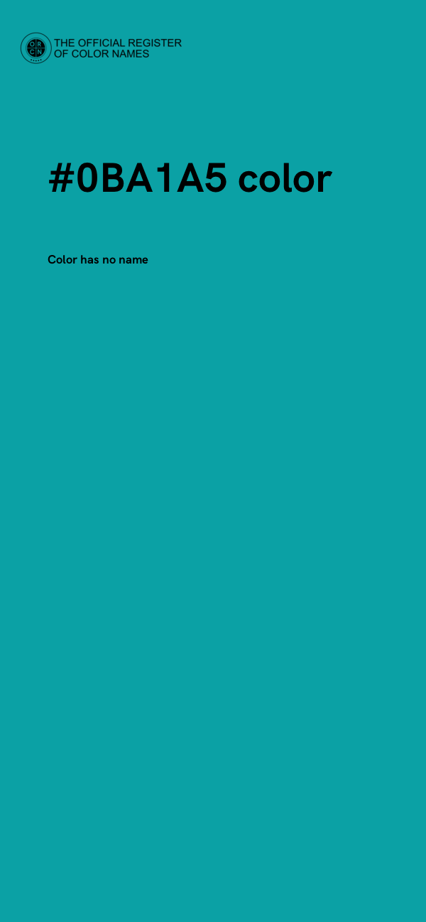 #0BA1A5 color image