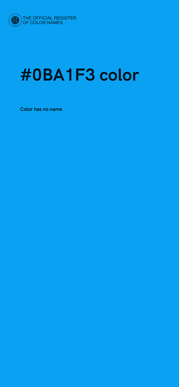#0BA1F3 color image