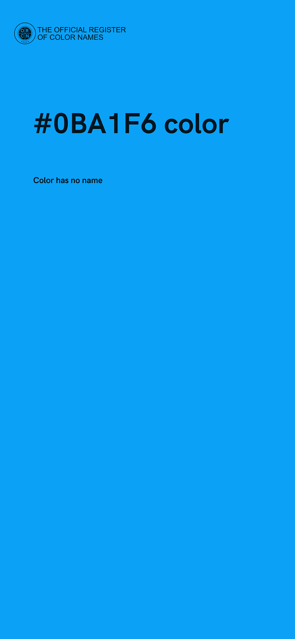 #0BA1F6 color image