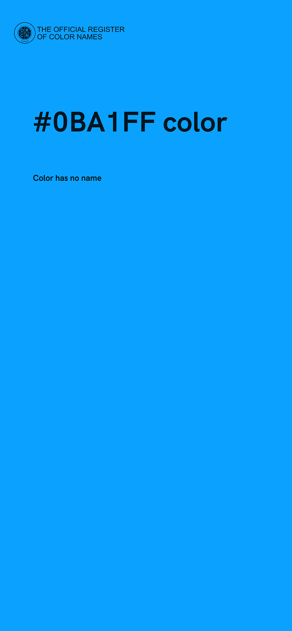 #0BA1FF color image