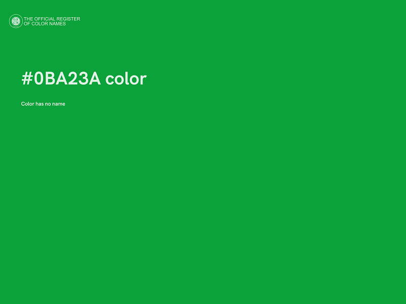 #0BA23A color image